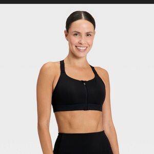 Women's High Support Front Zip Bra - All In Motion™ Black 34B